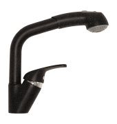 Смеситель кухонный TOLERO Высокая Лейка (черный №911) Смеситель кухонный TOLERO Высокая Лейка (черный №911)