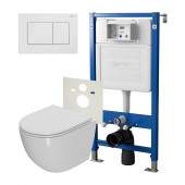 Сет: Система инсталляции Point Элемент для подвесного унитаза PN45120 + Клавиша смыва для инсталляции Point Ника, белая, PN44081W + Унитаз подвесной Point Афина безободковый, сиденье микролифт PN41041 Сет: Система инсталляции Point Элемент для подвесного унитаза PN45120 + Клавиша смыва для инсталляции Point Ника, белая, PN44081W + Унитаз подвесной Point Афина безободковый, сиденье микролифт PN41041