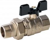 Шаровый кран Stout SVB-0007 3/4 вн-нар, полнопроходной, с американкой, ручка бабочка Шаровый кран Stout SVB-0007 3/4 вн-нар, полнопроходной, с американкой, ручка бабочка